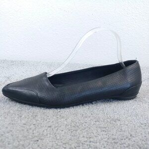 Tamar Shalem Vegan Flats Womens Size 40 EU Shoes Slip On Loafers Black